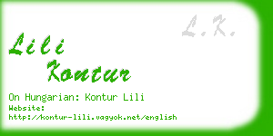 lili kontur business card